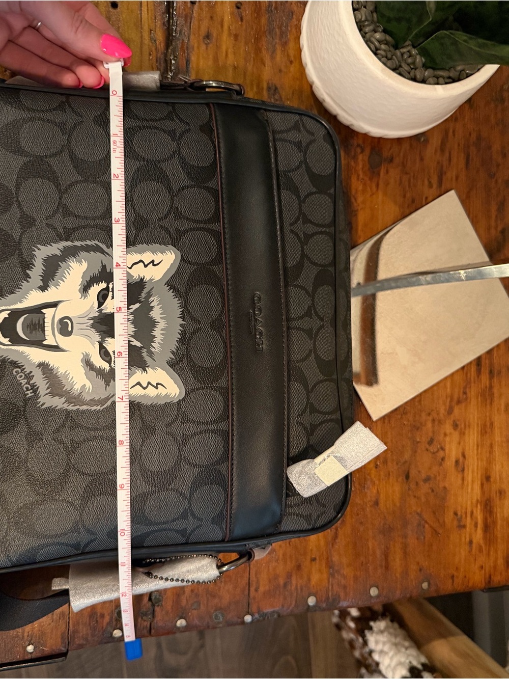 Coach Charles Camera Bag In Signature Canvas With Wolf Motif F31337 NWT - Picture 16 of 16